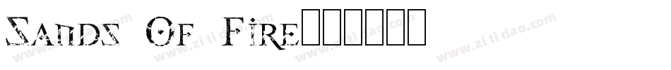 Sands Of Fire字体转换